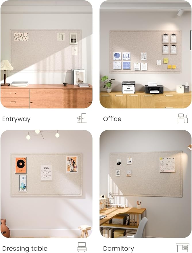 Fluxynara Large Bulletin Board, Foldable Felt Pin Board - Image 7