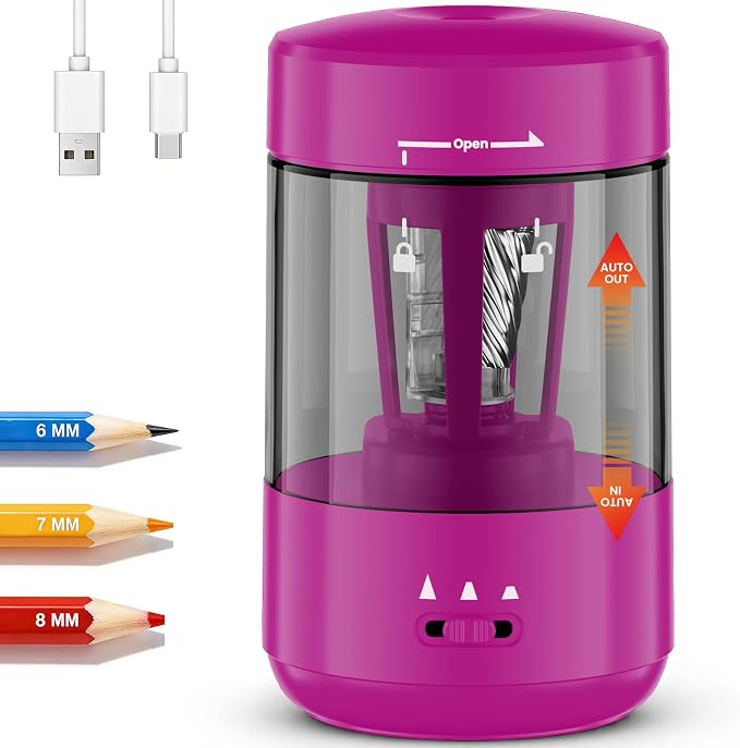 Electric Pencil Sharpener for Classroom, Fully Automatic Pencil Sharpener for by Prolixity