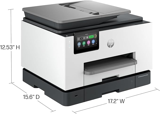 HP OfficeJet Pro 9135e All-in-One Printer, Color, Printer-for-Small Medium Business, Print, Copy, scan, fax, Wireless, 3 Months of Instant Ink Included; Two-Sided Printing; Two-Side (Renewed Premium)-DeskLoop Office