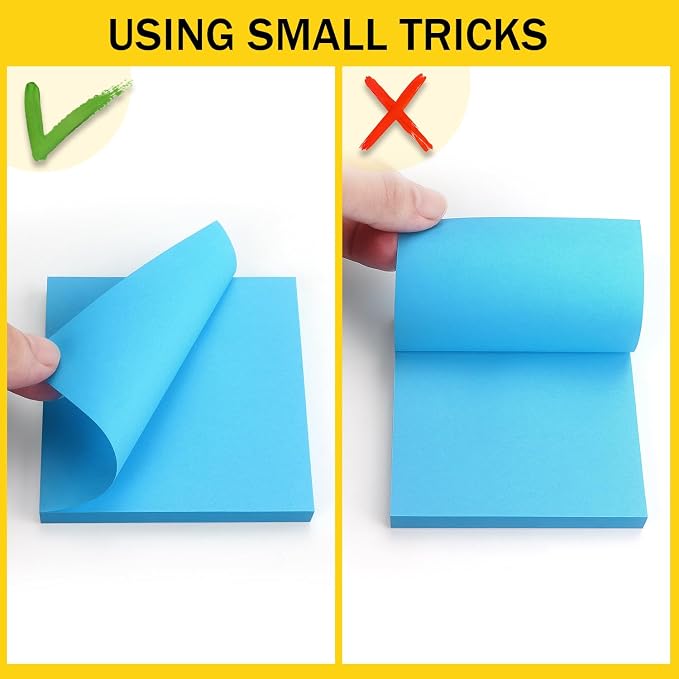 Sticky Notes 3x3 Self-Stick Notes Bright Colors Sticky Notes 8 Pads 80 Sheet/Pad - Image 5