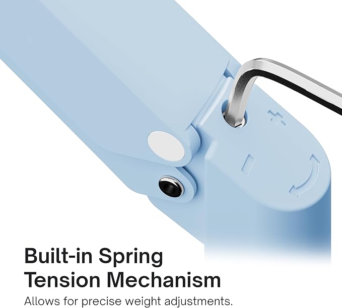 Pixio PS1S Wave Blue Single Monitor Arm Stand Desk Mount - Fits up to 32 inches Monitors and up to 19.8lbs. VESA Compatibility and Integrated Cable Management-DeskLoop Office