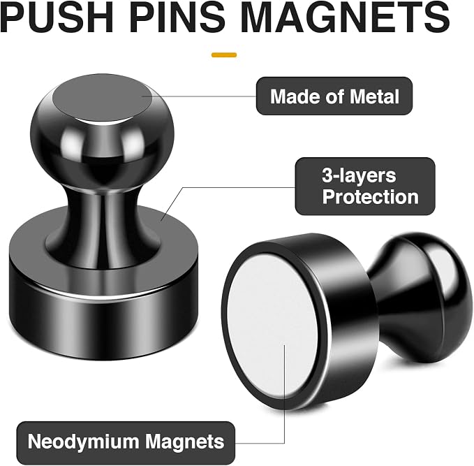 MIKEDE 30Pcs Fridge Magnets, Refrigerator Magnets Strong - Image 3