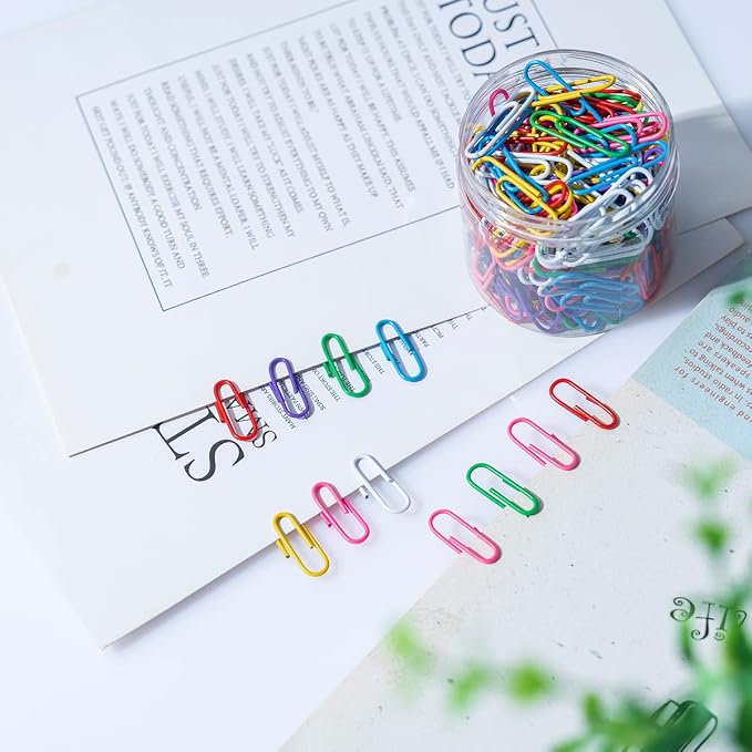 200 Colorful Paper Clips, 28mm - Image 6