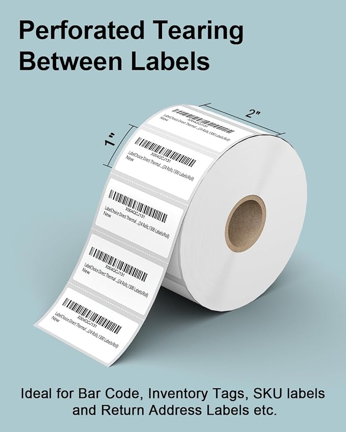 2"x1" 3-Proof Direct Thermal Barcode Labels Rolls - Image 2
