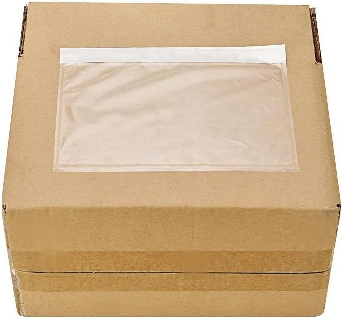 9527 Product 7.5" x 5.5" Clear Adhesive Top Loading Packing List/Shipping Label - Image 2