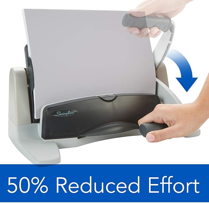 Swingline 3 Hole Punch, 40 Sheet Capacity Three Hole Puncher 3 Ring, Adjustable - Image 4