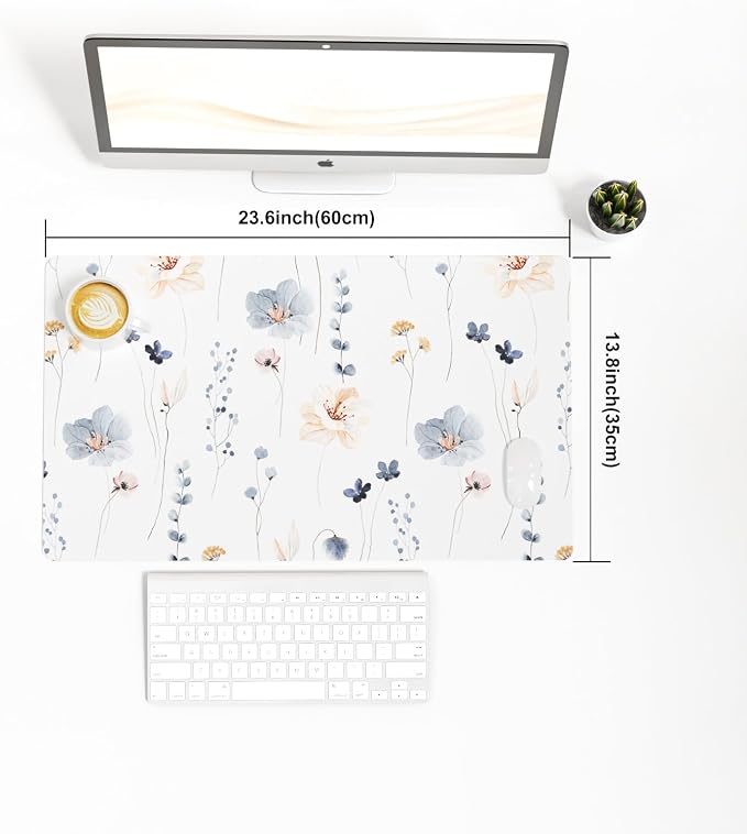 QIYI Large Mouse Pad, Floral Desk Mat - Image 7