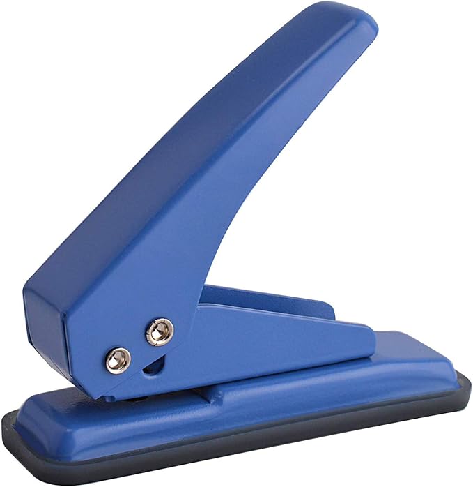 MROCO Single Hole Punch 1/4", 20 Sheet Punch Capacity, Non-Skid Base by MROCO