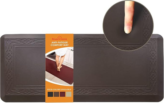 24 x 60 Inch Extra Support Anti Fatigue Comfort Kitchen Mat, Waterproof Long Kitchen Runner, Non-Slip Standing Desk Mat, Commercial Pads for Offices, Home, Garages (Bordeaux Coffee, 24'' x 60'')-DeskLoop Office