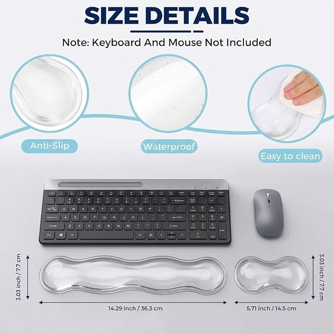 Gel Wrist Rest for Keyboard and Mouse, Wrist Rest for Keyboard, Mouse Wrist - Image 4