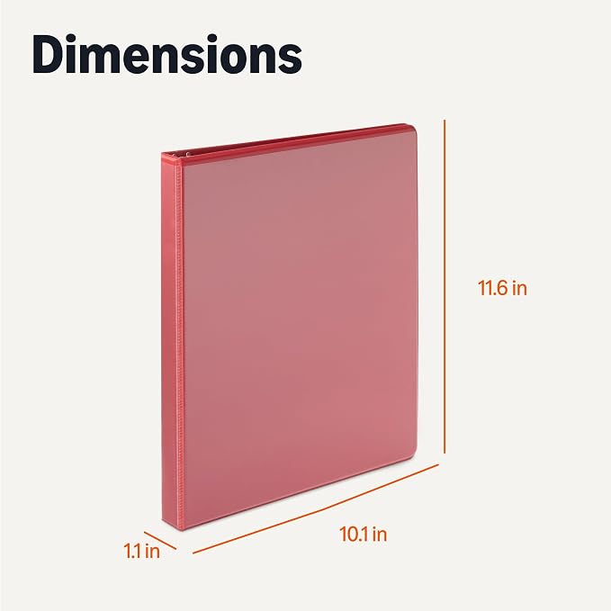 Amazon Basics Economy 3 Ring Binder, 1/2 Inch D-Ring, Easy Lock and Release - Image 5