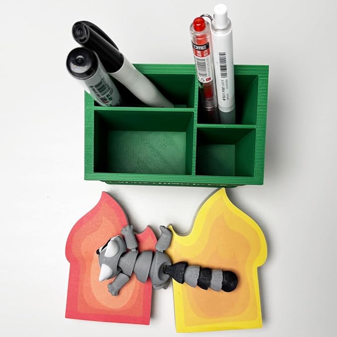 Infmetry Funny Garbage Can Fire Pen Holder - Image 5