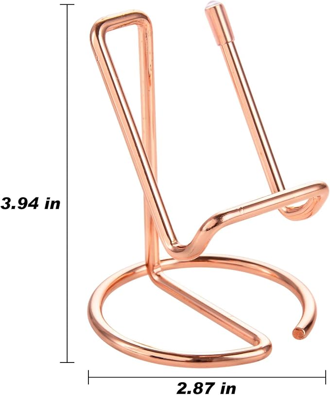 ROPOSY 2 Pack Cell Phone Stand for Desk, Cute Metal Rose Gold Cell Phone Stand - Image 7