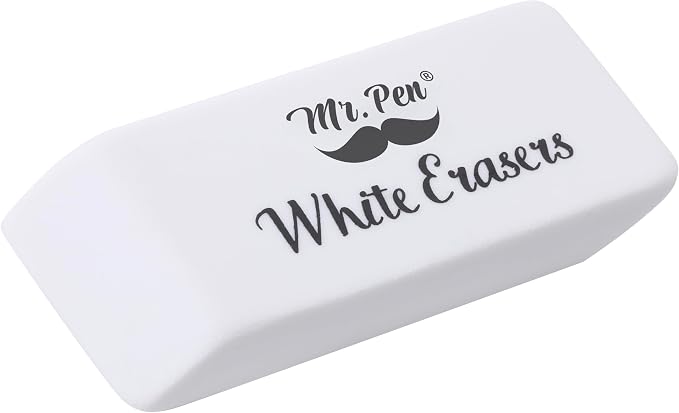 Mr. Pen- White Pencil Eraser, 12 Pack | Large Latex Free Block Erasers - Image 8