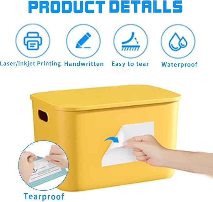 2×4 Inch Removable Blank Freezer Labels, Water/Oil/Tear Resistant/Ink Won't - Image 2