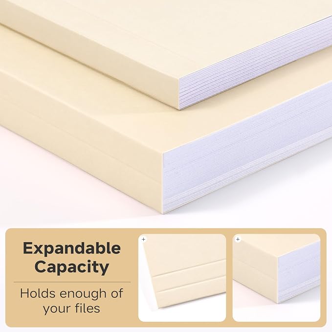 100 Pack Manila File Folders, 1/3-Cut Tab, Letter Size, 8.5x11 inches, Easy - Image 3