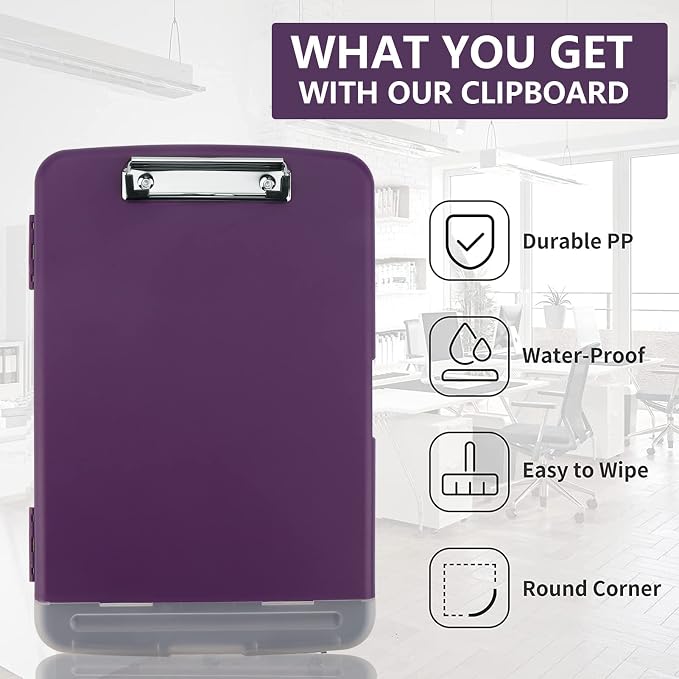 SFLHHDM Purple Clipboard, Clip Boards 8.5x11, Teacher Clipboards - Image 7