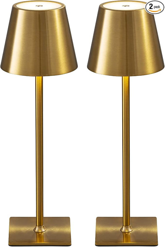 KDG 2 Pack Cordless Table Lamp, Portable LED Desk Lamp, 4000mAh Battery Operated by KDG