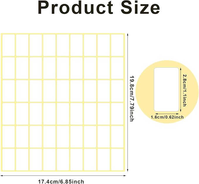 1620 Pcs File Folder Labels 0.6 x 1 Inch Blank Name Labels White Labels - Image 3