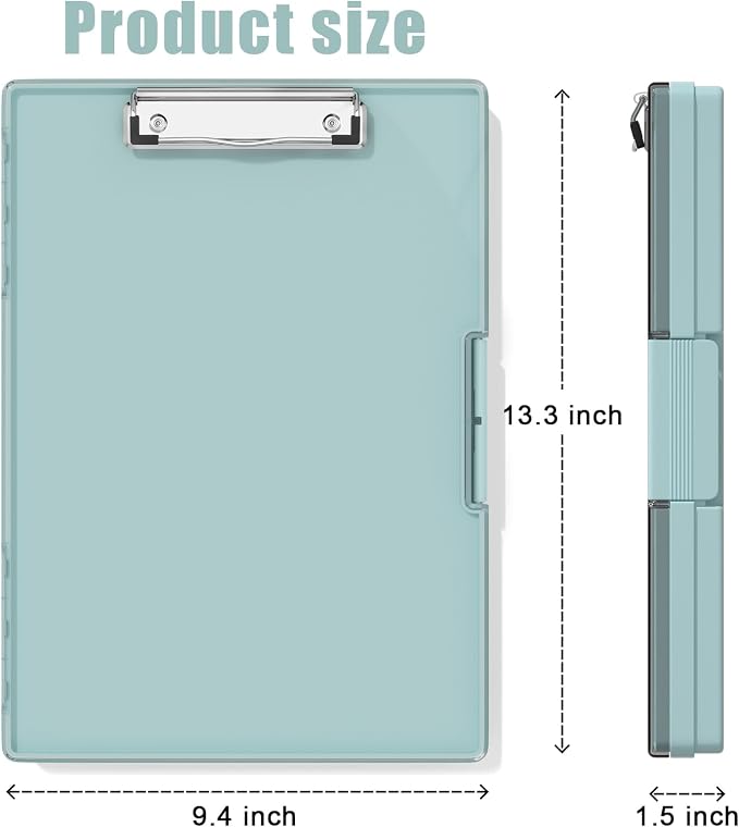 Hongri Clipboard with Storage, Heavy Duty with Dual Compartment, Smooth Writing - Image 2