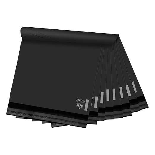 KKBESTPACK BLACK 14.5x19 500 PCS Large Poly Mailers Shipping Bags by KKBESTPACK