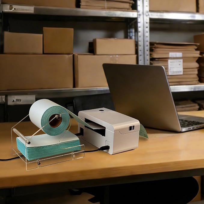 ChanQnTon Acrylic Label Holder for Thermal Printer, Rolls and Fan-fold Thermal - Image 3
