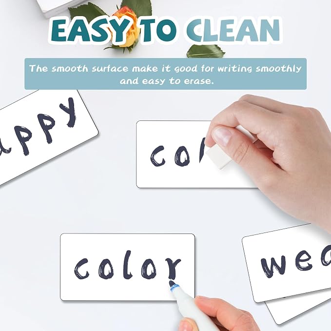 100 Pcs Blank Magnetic Labels, Reusable Dry Erase Magnetic Labels - Image 5