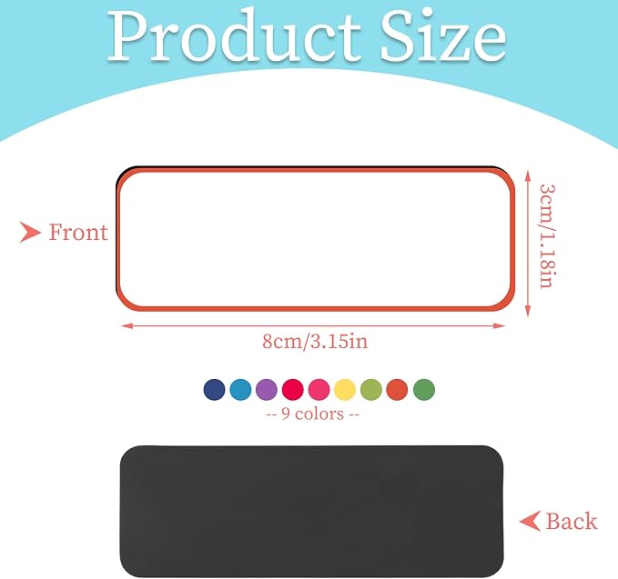 72 Pcs Dry Erase Magnetic Labels, 3.2 × 1.2" Magnetic Name Tags Reusable - Image 2