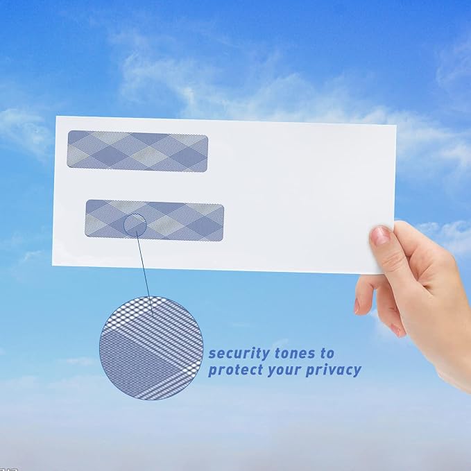 1000#8 Self Seal Business Envelopes, PANDRI No.8 Double Window Design - Image 5