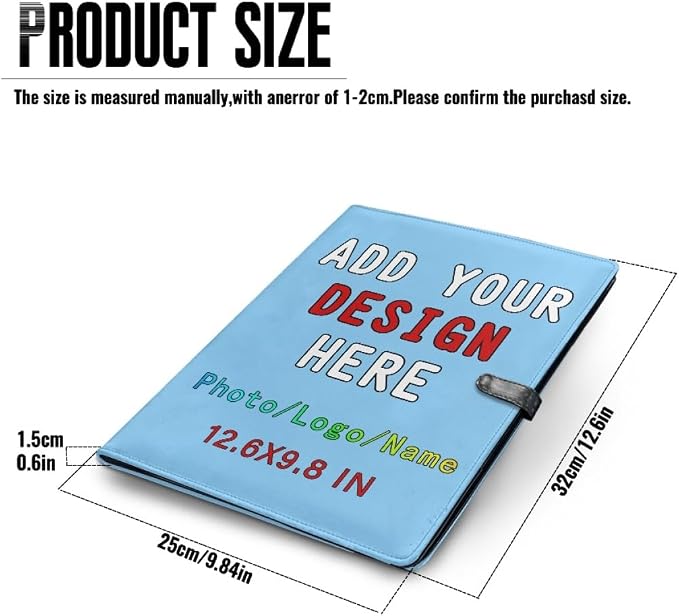 Personalized Padfolio Clipboard Folder Add Your Own Logo Text Text, Custom - Image 4