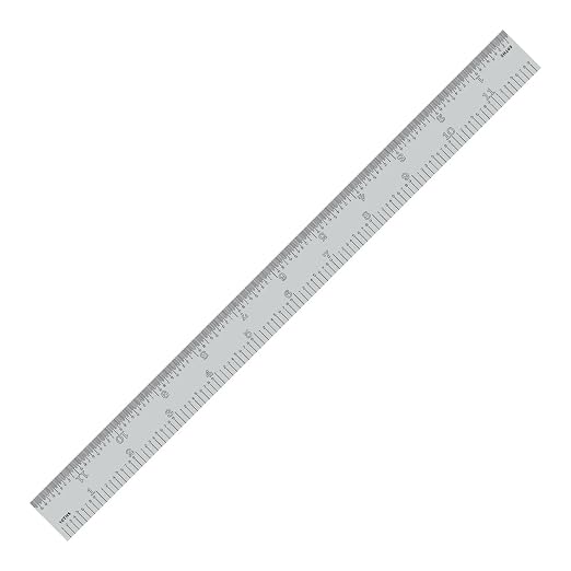 PEC Tools 12"/300mm Rigid Metal Ruler, High-Quality Machinist Ruler, Satin by PECTools
