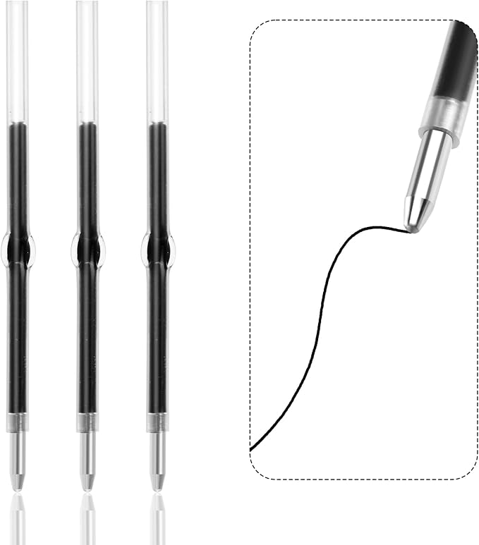 jiebor 100Pcs Beadable Pens Refills Ballpoint Pens Refills Black Ink 1.0mm - Image 2