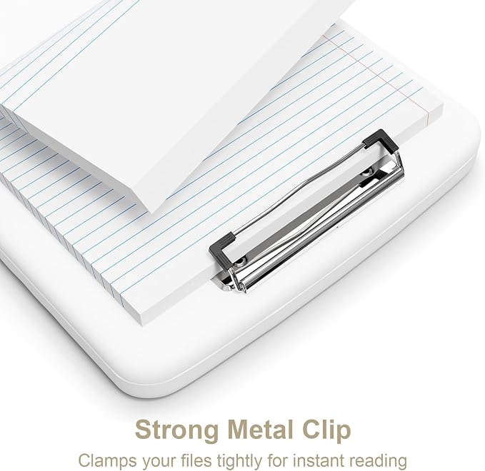 Piasoenc Clipboard with Storage, 8.5 x 11 Organization Box with Pen Holder and - Image 4