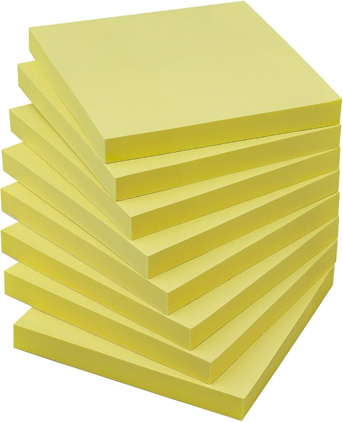 Sticky Notes 3x3 Self-Stick Notes Bright Colors Sticky Notes 8 Pads 80 Sheet/Pad by EasternWolf
