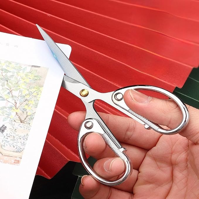 5" All Stainless Steel Office Scissors, Ultra Sharp Blade Shears, Sturdy Sharp - Image 2