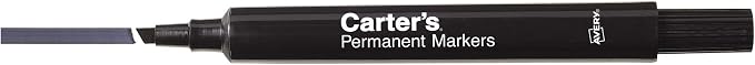 Carter's Permanent Markers, Chisel Tip, Large Desk-Style Size, 12 Black Markers - Image 2