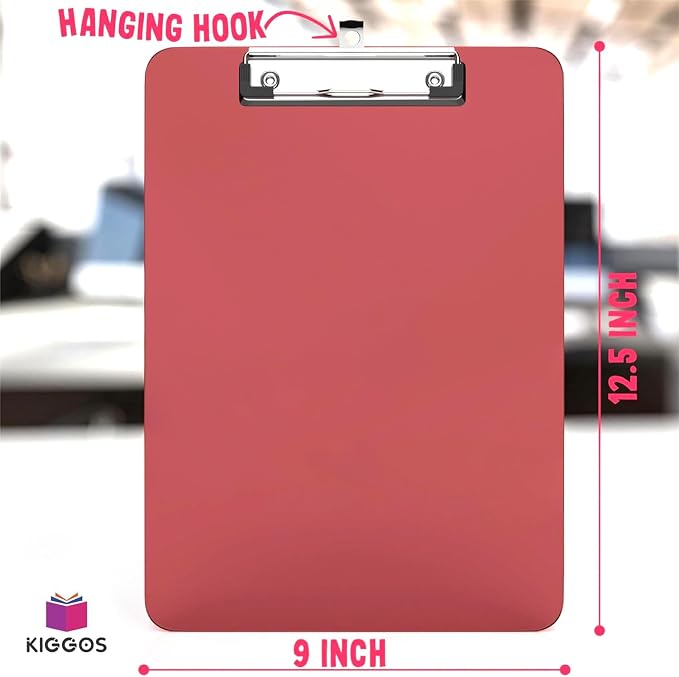 Kiggos 6 Pack Boho Colored Clipboards Plastic Clipboards - Image 4