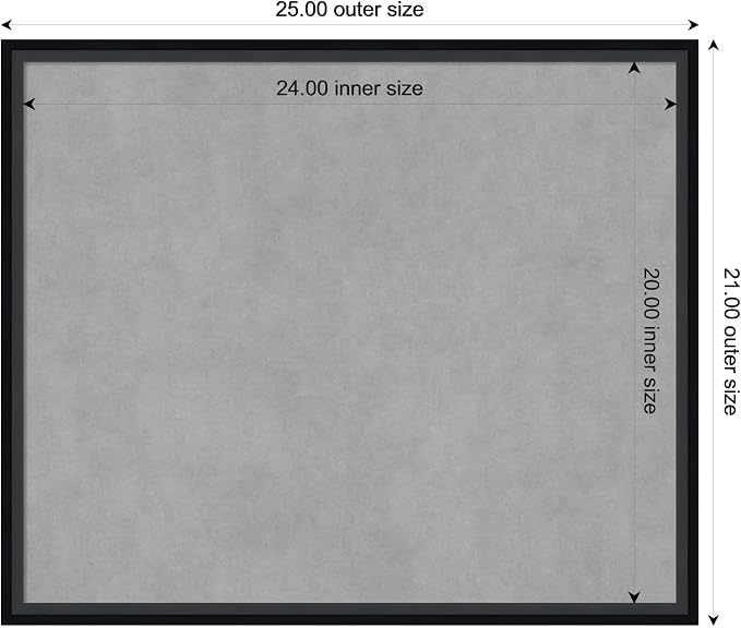 Amanti Art Black Framed Magnetic Board 21x25 Medium Vision Board - Image 4