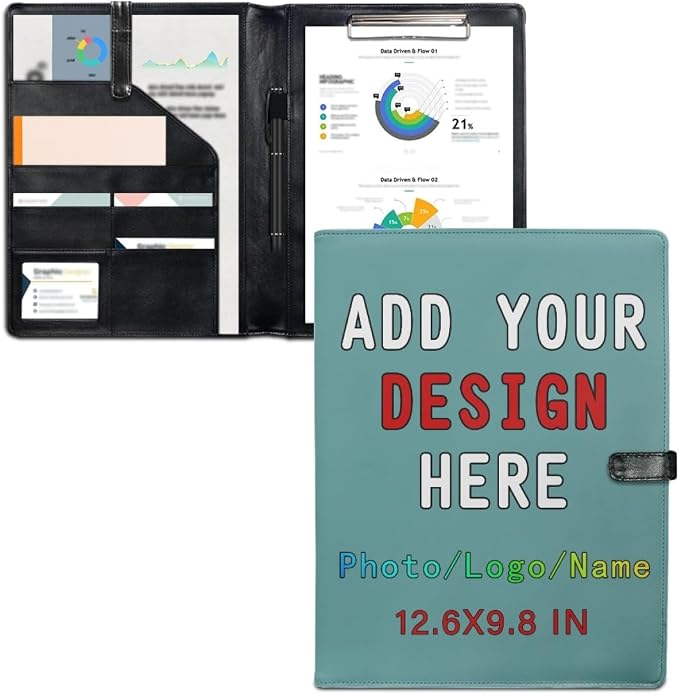 Personalized Padfolio with Logo, Custom Business Portfolio with A4/US Letter by LMPTOEI