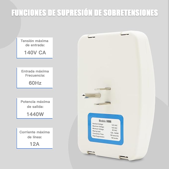 BSEED Surge Protector Power Strip for Home Appliance, 3 Outlet Power Surge Protector, Voltage Protector Brownout Surge Refrigerator 1875W, 120V, 15A, 1 Pack-DeskLoop Office