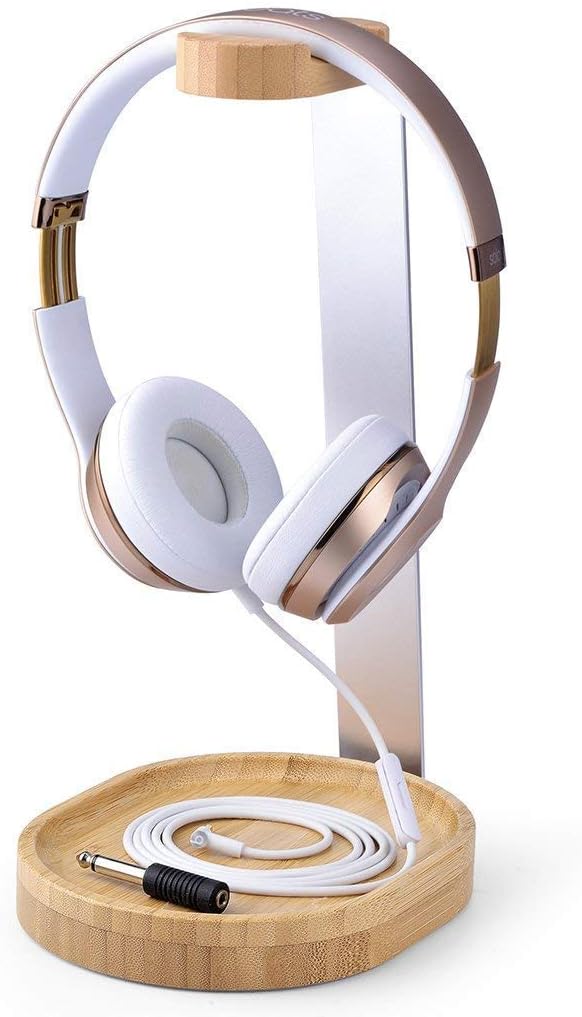 Avantree TR902 - Universal Wooden & Aluminum Headphone Stand Hanger by Avantree