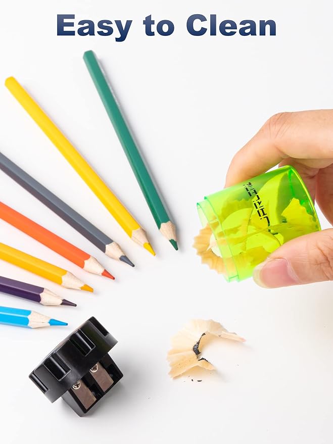 JARLINK 16 Pack Manual Pencil Sharpeners, Dual Holes Colorful Sharpener - Image 5