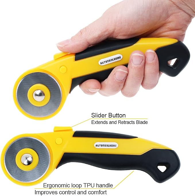 45mm Rotary Cutter Automatic Fabric Cutter 5pcs Titanium Replacement Blades - Image 4