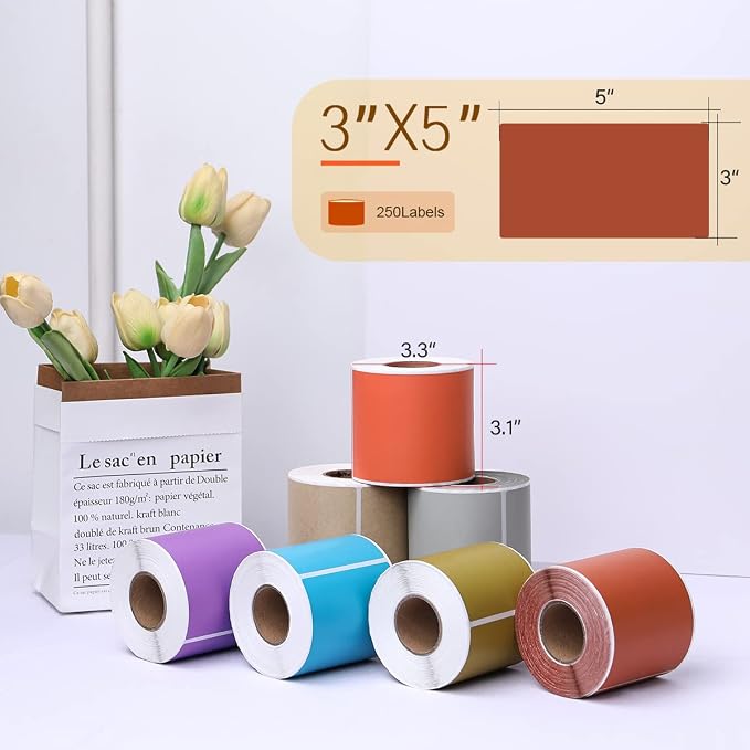 PARLAIM 5 X 3 inch Rectangle Inventory Labels Color Coding Stickers - Image 2