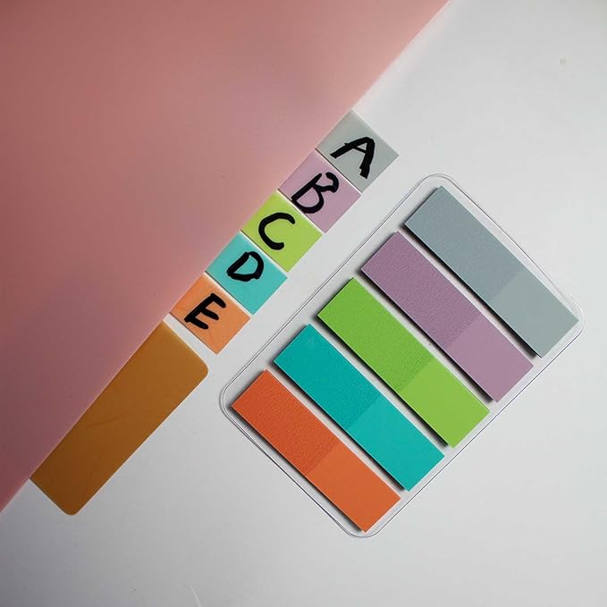 ELII 300 Pcs Tabs 2 Inch Sticky Index Tabs, Writable and Repositionable Book Tabs Page Tabs Colored Page Markers, Tabs for Books, Notebook Tabs, Tabs for Annotating Books (Pastel)-DeskLoop Office