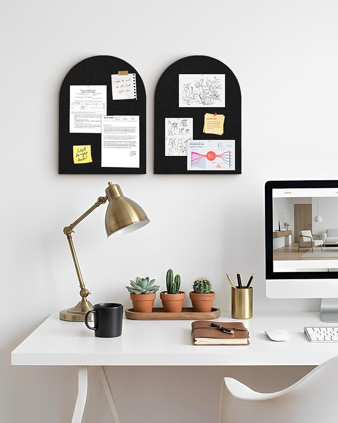 Arched Felt Bulletin Board, Cork Board Alternative - Image 5