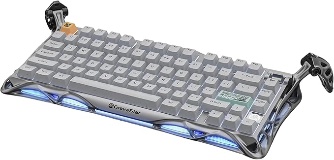 GravaStar Mercury K1 Pro Wireless Gaming Keyboard, Aluminum Alloy, 75% Layout Custom Keyboard, Designed for Durability & Unique Aesthetic (Gray)-DeskLoop Office