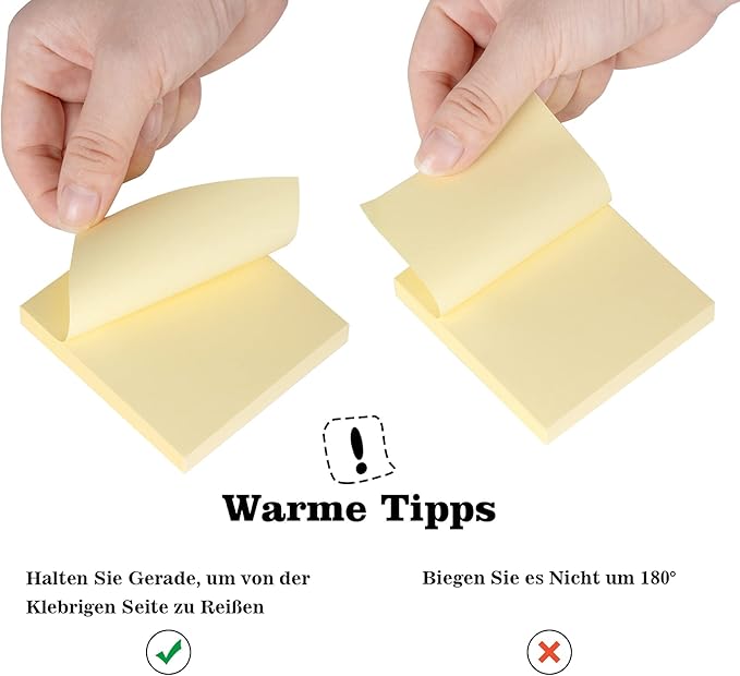 2400 pcs Yellow Sticky Note, 3 x 3 Yellow Note Pads, Strong Adhesive Sticky Notes, Self Sticky Notes for Home School Office Desk Accessories (24 Pads)-DeskLoop Office