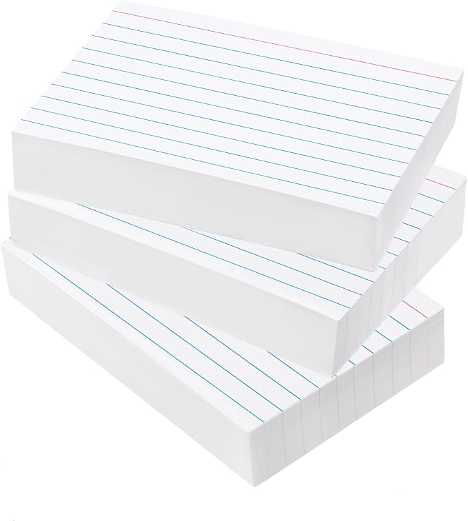 300 PCS Index Cards 3x5 Ruled by Goefun
