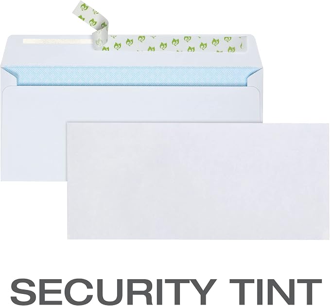 Quality Park #10 Security Envelopes, No Window, 24-lb White Wove, 4-1/8" x - Image 4